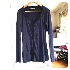 Navy Tissue Cardigan Velvet by G & S